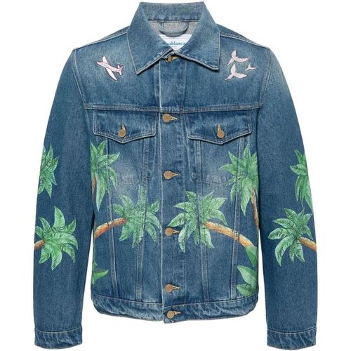 Tennis Club Denim Jacket - Größe XL - blau - Casablanca - Modalova