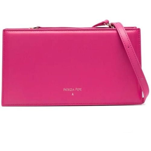 Shopper - Small Shoulder Bag With Logo - Gr. unisize - in Rosa - für Damen - PATRIZIA PEPE - Modalova