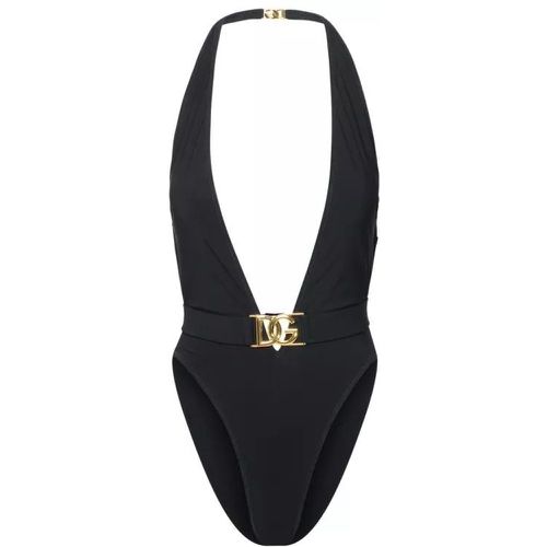 One-Piece Swimsuit Logo - Größe 2 - black - Dolce&Gabbana - Modalova