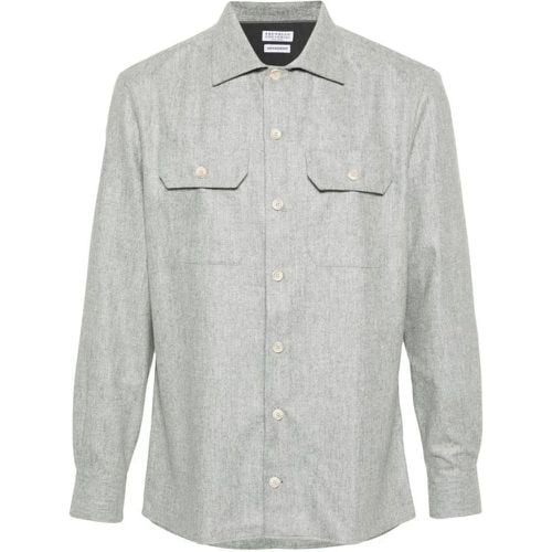 Melange Shirt - Größe L - BRUNELLO CUCINELLI - Modalova