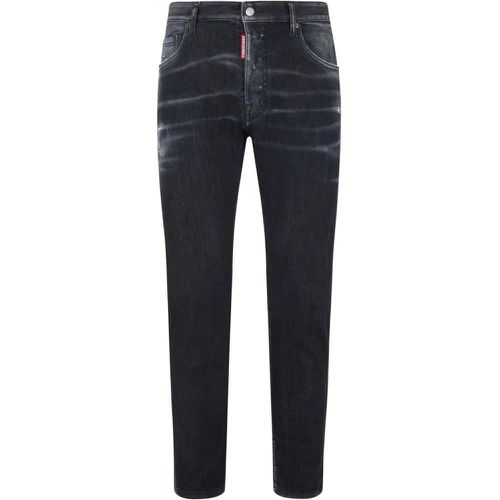 Black Cotton Jeans - Größe 46 - Dsquared2 - Modalova