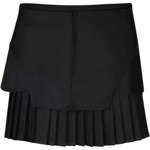 Pleated Details Mini Skirt - Größe M - black - Andreadamo - Modalova