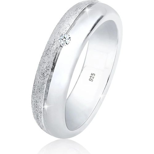 Ringe - Ring Basic Bandring Diamant (0.03 ct.) 925 Silber - Gr. 52 MM - in Silber - für Damen - Elli - Modalova