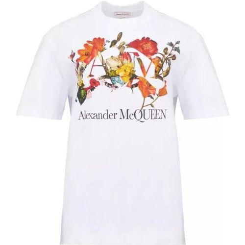 Dutch Flower T -Shirt White/Multicolor Logo - Größe 38 - white - alexander mcqueen - Modalova