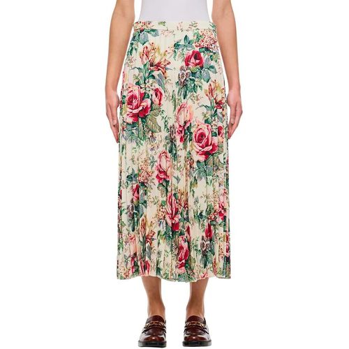 Flower Pattern Printed Pleated Midi Skirt - Größe M - Junya Watanabe - Modalova