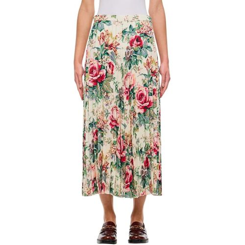 Flower Pattern Printed Pleated Midi Skirt - Größe S - Junya Watanabe - Modalova