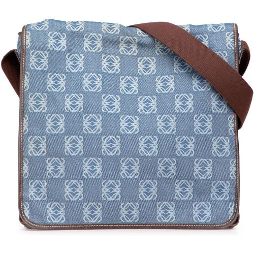 Hobo Bags - Denim Anagram Messenger Bag - Gr. unisize - in - für Damen - Loewe - Modalova