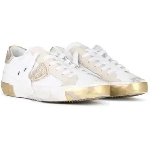 Low-Top Sneaker - Prsx' White Leather Blend Sneakers - Gr. 36 (EU) - in - für Damen - Philippe Model - Modalova