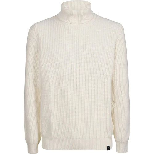 Turtle Neck Sweater White - Größe 46 - Fay - Modalova