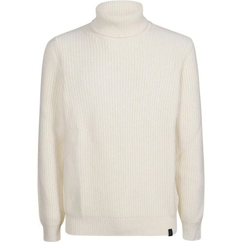 Turtle Neck Sweater White - Größe 48 - Fay - Modalova