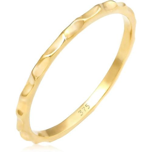 Ringe - Ring Stacking Facetten Basic Minimal Look 375 Gelb - Gr. 52 MM - in - für Damen - Elli - Modalova