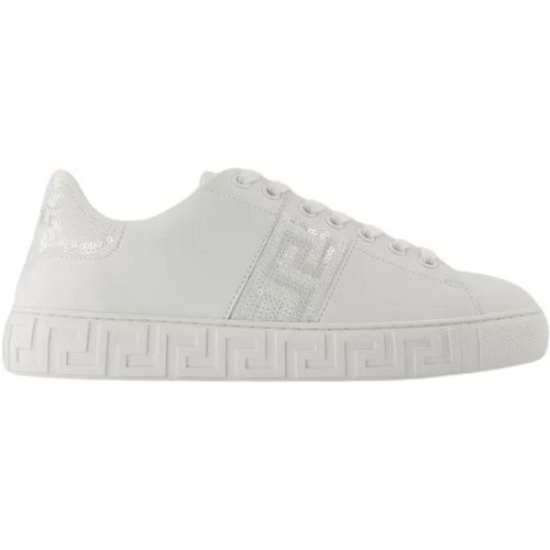 Low-Top Sneaker - Sneakers - Cotton - White - Gr. 36 (EU) - in - für Damen - Versace - Modalova