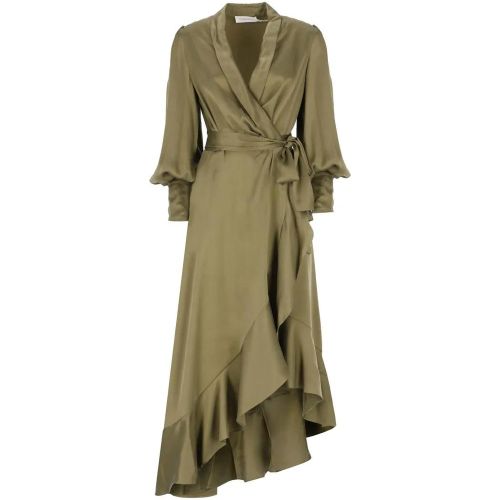 Green Silk Wrap Dress - Größe 42 - Zimmermann - Modalova