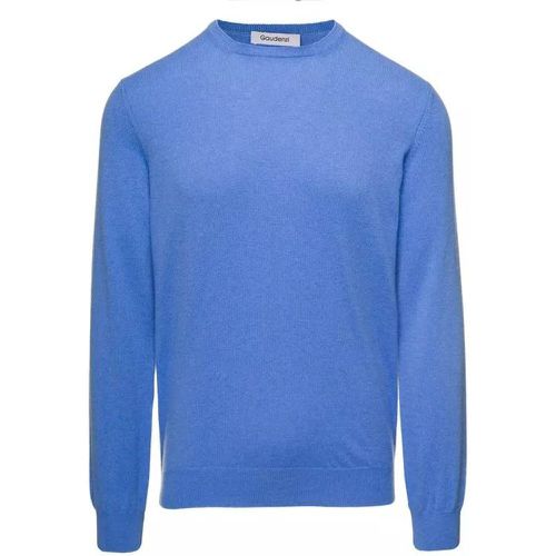 Cerulean Crewneck Sweater In Cashmere - Größe 48 - blue - Gaudenzi - Modalova