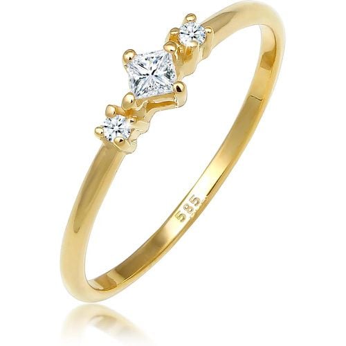 Ringe - Ring Prinzessschliff Diamant (0.13 ct) 585 Gelbgol - Gr. 54 MM - in - für Damen - Elli - Modalova