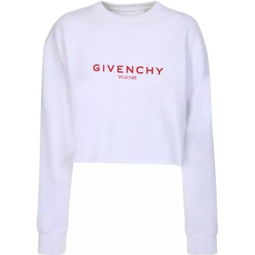 Crop Sweatshirt With Logo - Größe S - white - Givenchy - Modalova