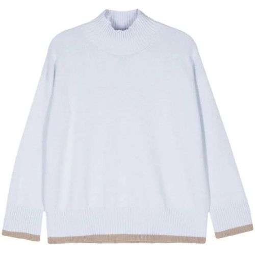 Mock-Neck Sweater - Größe 46 - blau - Lorena Antoniazzi - Modalova