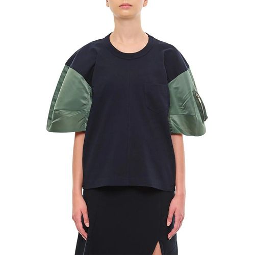 Nylon Twill X Cotton Jersey T-Shirt - Größe 2 - Sacai - Modalova