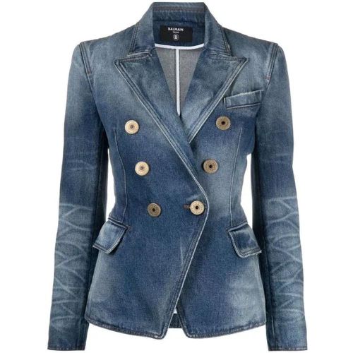 Tailored Denim Jacket - Größe 36 - blue - Balmain - Modalova