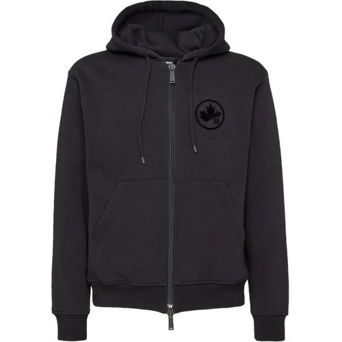 Zip-Up Cotton Hoodie - Größe L - Dsquared2 - Modalova