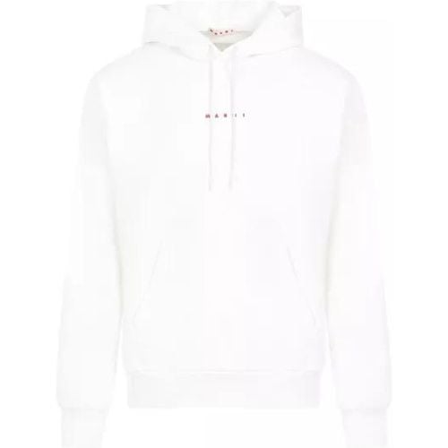 Natural White Cotton Sweatshirt - Größe 52 - white - Marni - Modalova