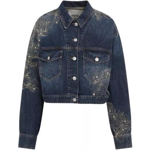 Isleya Denim Blue Cotton Jacket - Größe 38 - beige - Isabel marant - Modalova