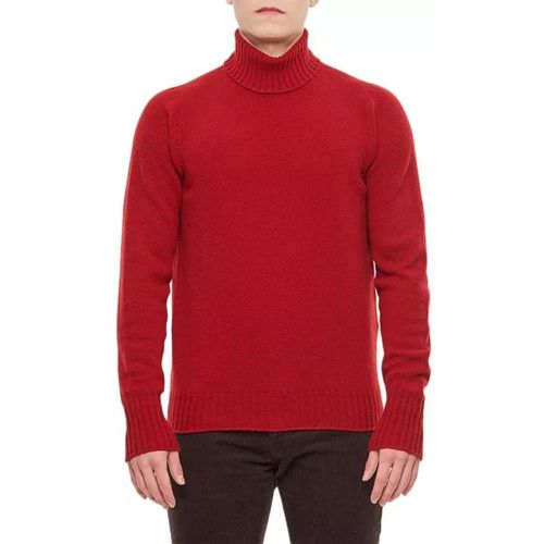 High Neck Wool Sweater - Größe 46 - red - Drumohr - Modalova