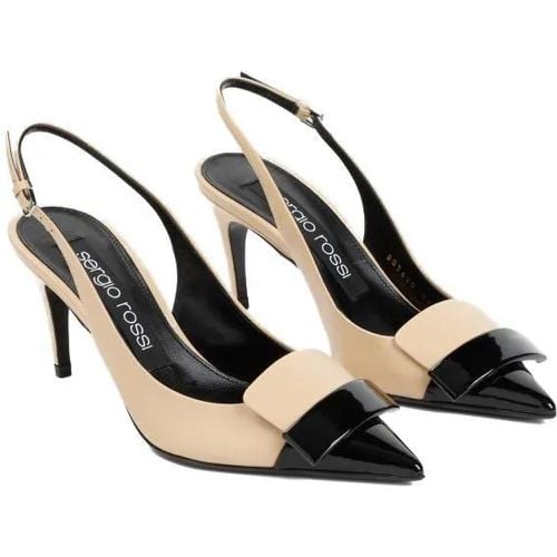 Pumps & High Heels - Black Lamb Leather Slingback - Gr. 37 (EU) - in - für Damen - sergio rossi - Modalova