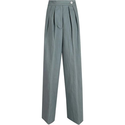 Pamplona Wool Gabardine Trousers With Wide Leg And - Größe 38 - Dries Van Noten - Modalova