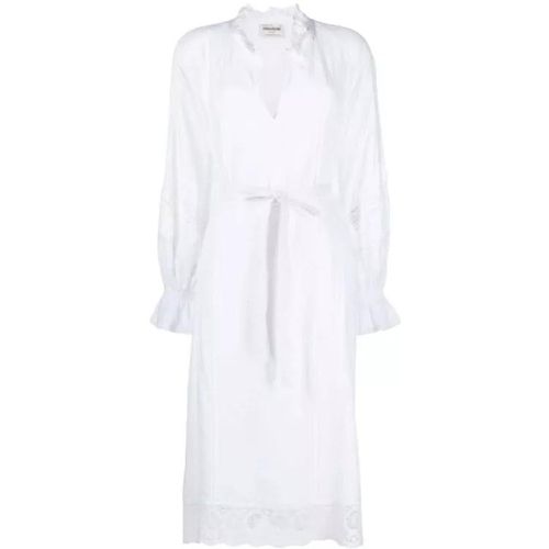 Rada Lace-Trimmed Midi Dress - Größe M - white - Zadig & Voltaire - Modalova