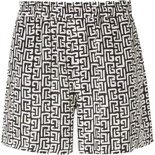 Monogram Logo Bermuda Shorts - Größe 48 - Balmain - Modalova