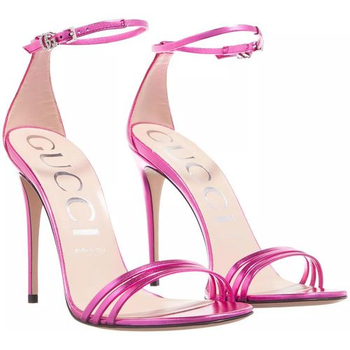 Pumps & High Heels - Heeled Metallic Sandal - Gr. 37 (EU) - in Rosa - für Damen - Gucci - Modalova