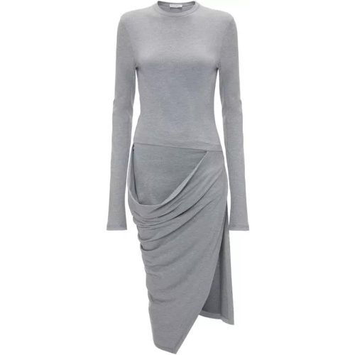 Gray Asymmetric Draped Midi Dress - Größe 6 - gray - J.W.Anderson - Modalova