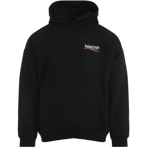 Black Cotton Medium Fit Hoodie - Größe M - schwarz - Balenciaga - Modalova