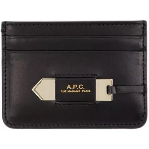 Portemonnaie - Charlotte Card Holder - Black - Leather - Gr. unisize - in - für Damen - A.P.C. - Modalova