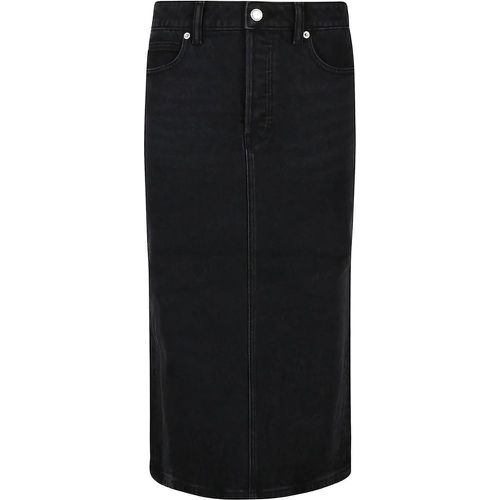 Stretch Denim Midi Skirt Grey - Größe 25 - alexander wang - Modalova