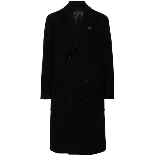 Black Virgin Wool Coat - Größe 46 - Lardini - Modalova