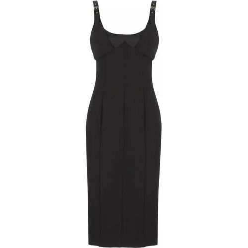 Dress With Vent - Größe 40 - black - Versace Jeans Couture - Modalova