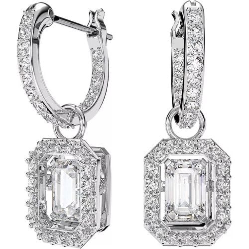 Ohrringe - Millenia drop Octagon cut Rhodium plated - Gr. unisize - in Silber - für Damen - Swarovski - Modalova