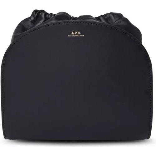 Beuteltasche - Black Leather Demi-Lune Mini Bag - Gr. unisize - in - für Damen - A.P.C. - Modalova