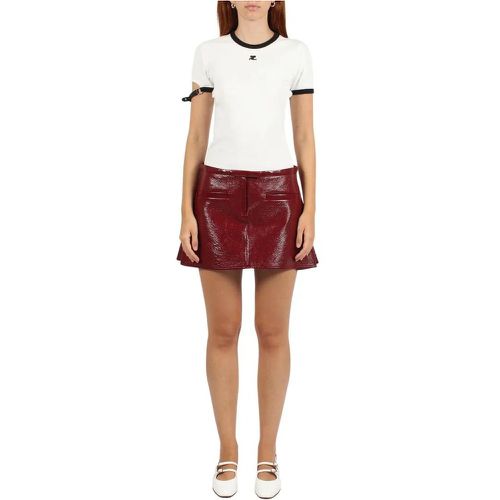 Vinyl Trapeze Mini Skirt - Größe 38 - Courrèges - Modalova