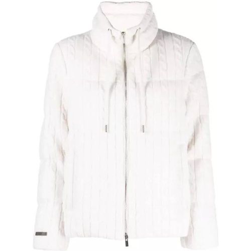 Cable-Knit Padded Jacket - Größe 44 - white - PESERICO - Modalova