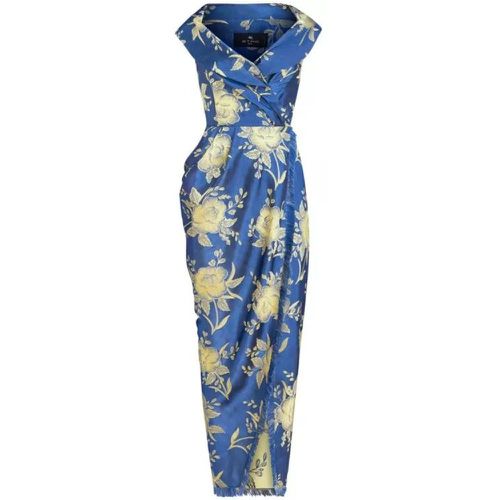 Blue Floral-Jacquard Maxi Dress - Größe 42 - blue - ETRO - Modalova
