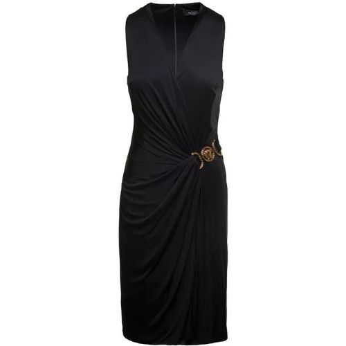 Jersey Sleeveless Dress - Größe 42 - black - Versace - Modalova
