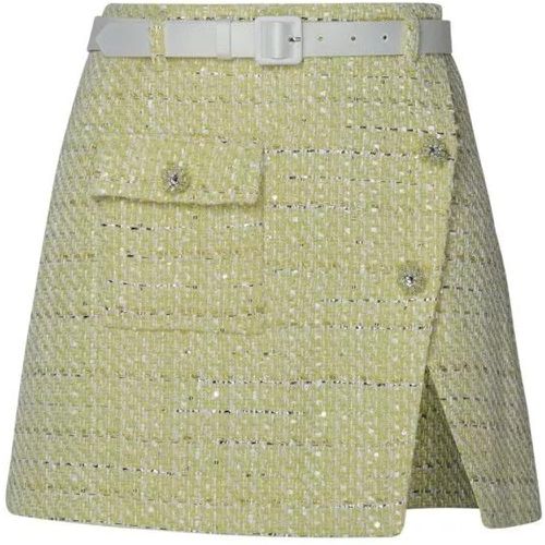 Bouclè Miniskirt In Yellow Polyester Blend - Größe 10 - multi - self-portrait - Modalova