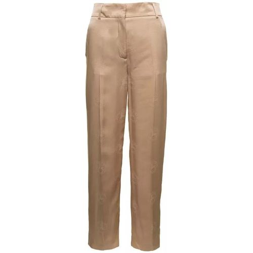 Jane' Beige High-Waisted Relaxed Pants In Silk - Größe 6 - brown - Burberry - Modalova