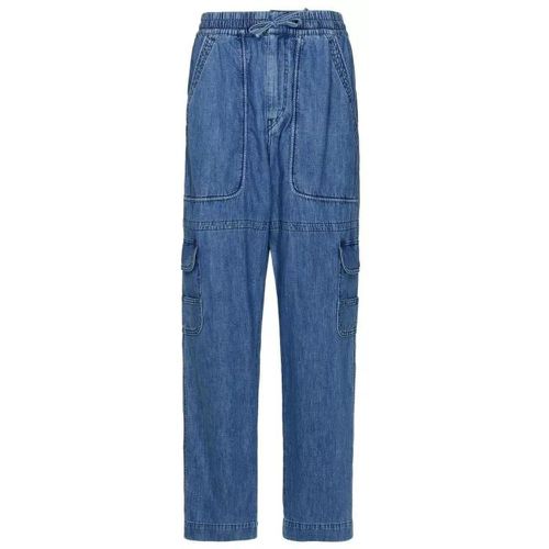 Vanni' Light Blue Cotton Pants - Größe L - blue - Isabel marant - Modalova
