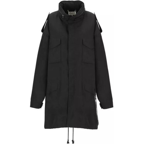 Black Coat With Zip - Größe 38 - black - Maison Margiela - Modalova