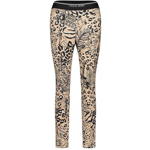 Jerseyhose Sofia mit Animal-Print - Größe 44 - brown - Marc Cain - Modalova