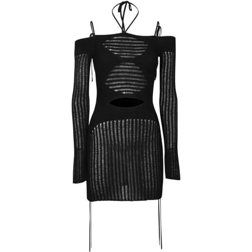 Black Mini Dress With Cut-Out Details - Größe S - black - Andreadamo - Modalova